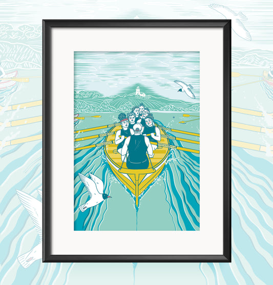 Gig rowing art print No.1