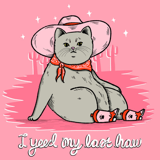 Yeed my last haw cat Square Print