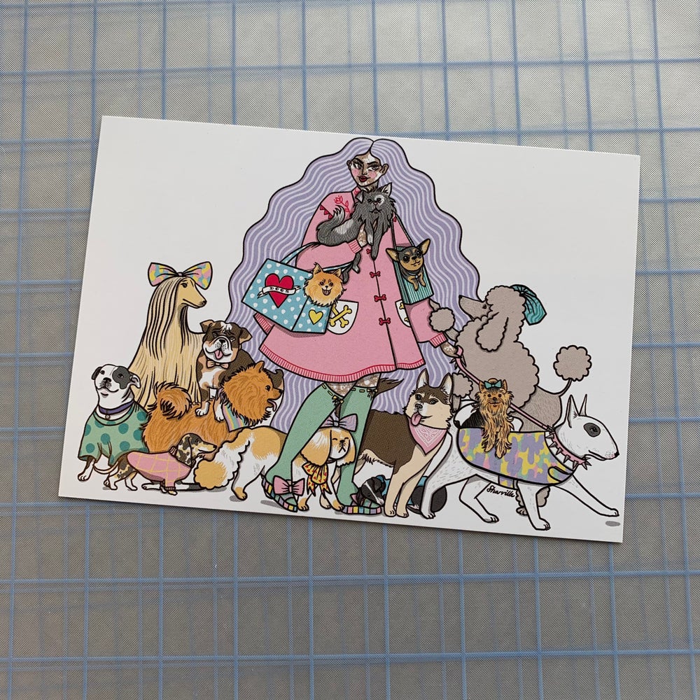 Dog heaven postcard