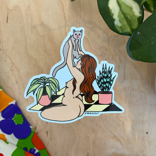 All hail the cat vinyl sticker