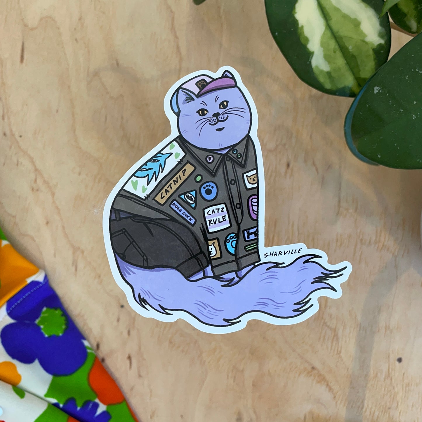 Hipster Cat Sticker