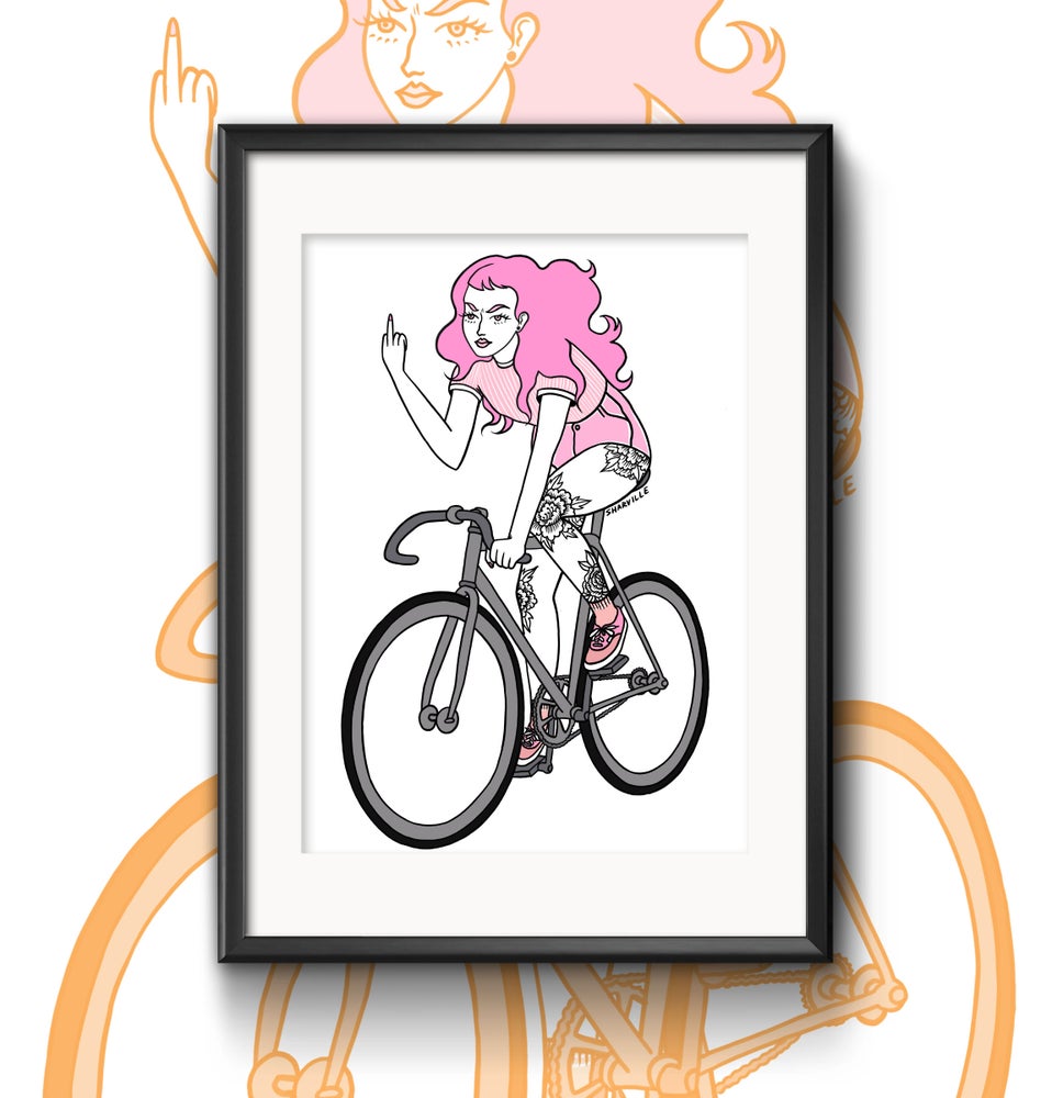 Angry cyclist print