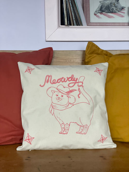 Meowdy cushion cover