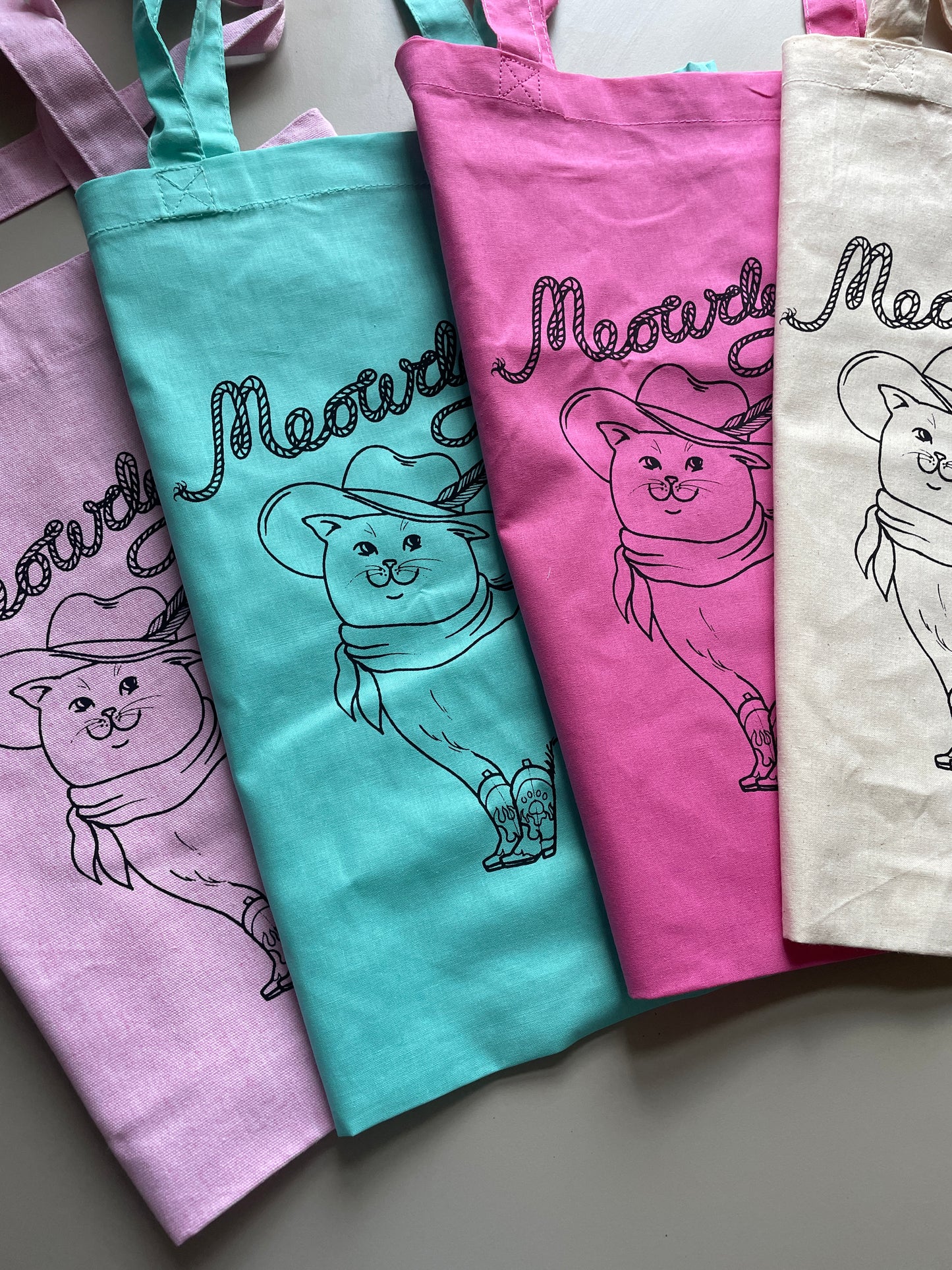 Meowdy Tote Bag various colours