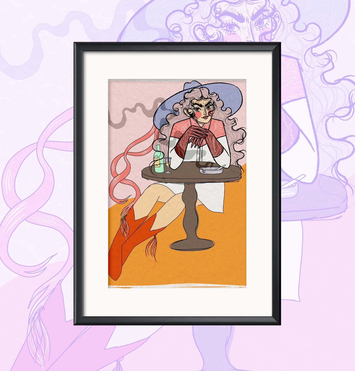 Cowgirl saloon Print