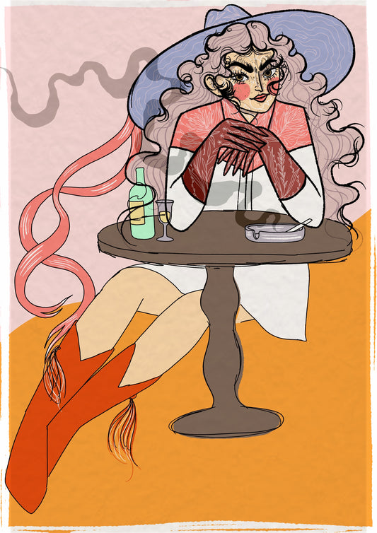 Cowgirl saloon Print