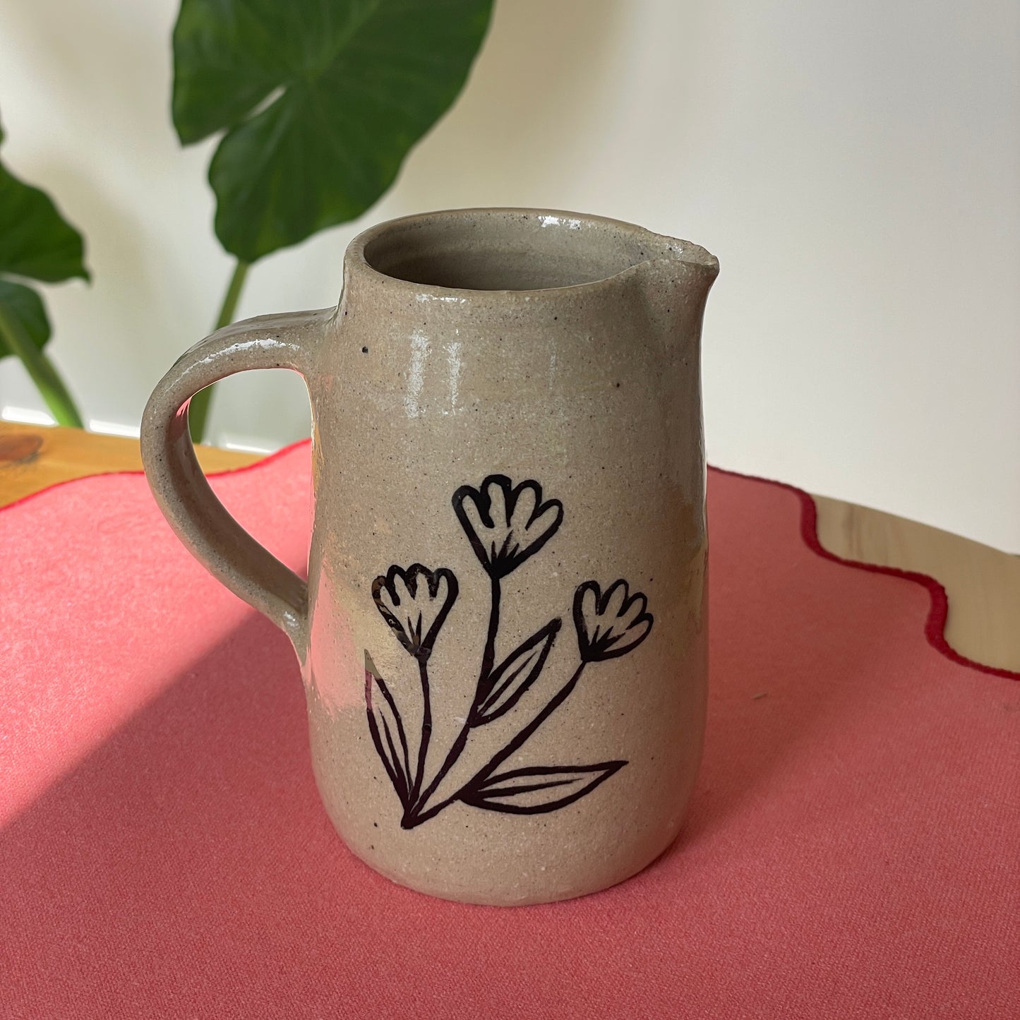 Flower and Girl Jug - Kicking Pots collab