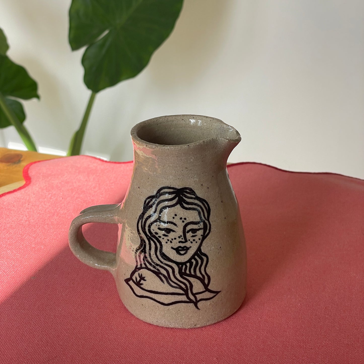 Strawberry and girl jug - Kicking Pots Collaboration