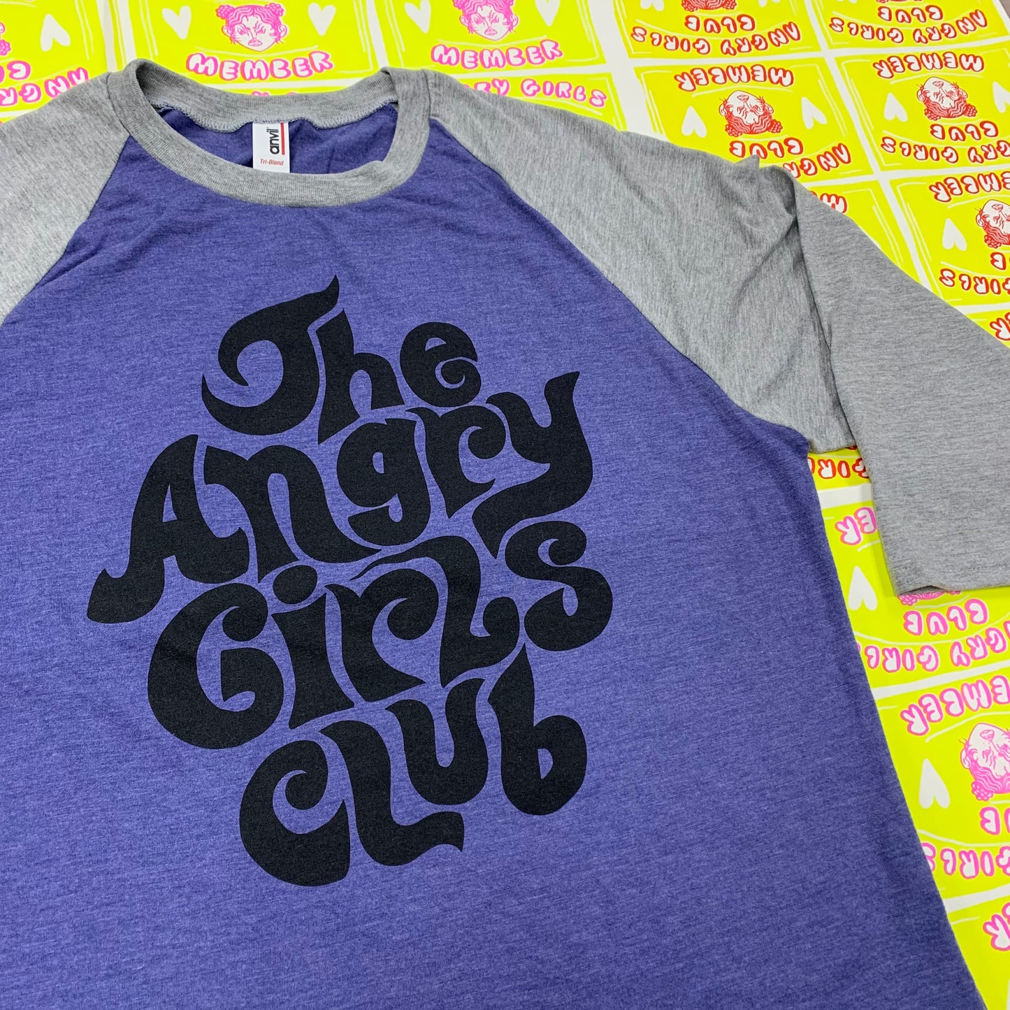 The Angry Girls Club 70’s Raglan t-shirt