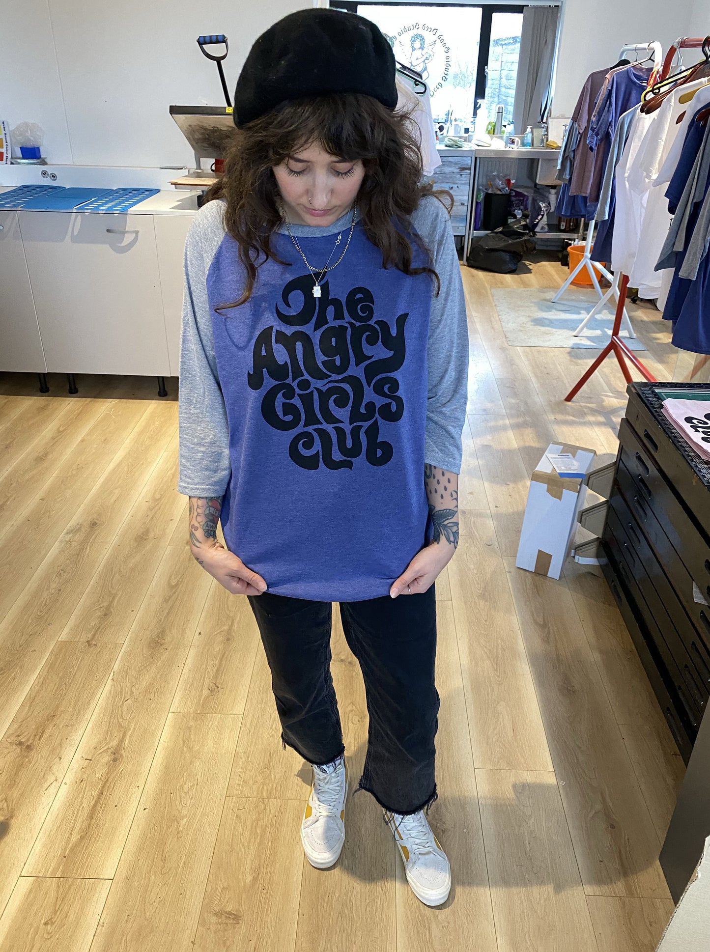 The Angry Girls Club 70’s Raglan t-shirt