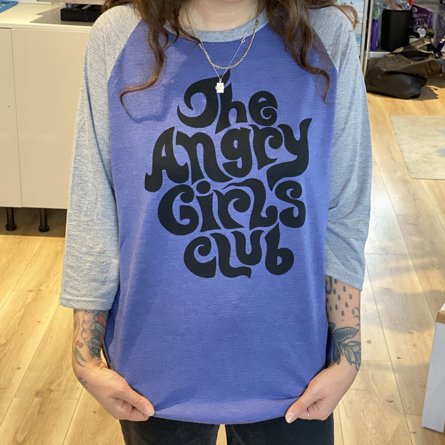 The Angry Girls Club 70’s Raglan t-shirt