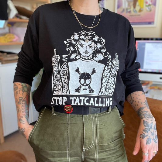 Stop Tatcalling long sleeve cropped T-Shirt